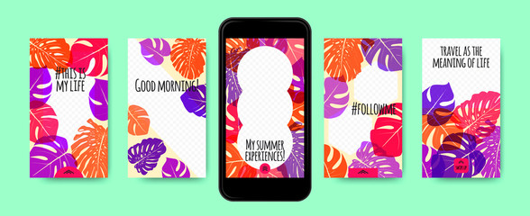 Stories Templates for Social Media Design.