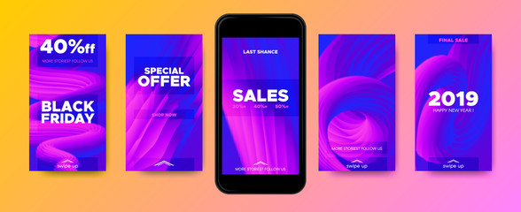 Abstract Fluid Shape for Stories Template.