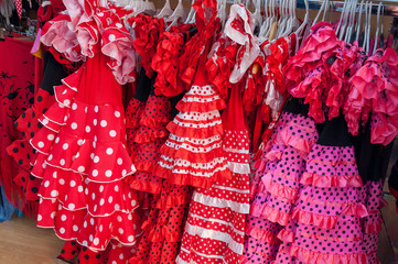 spanish souvenirs; red and dots
