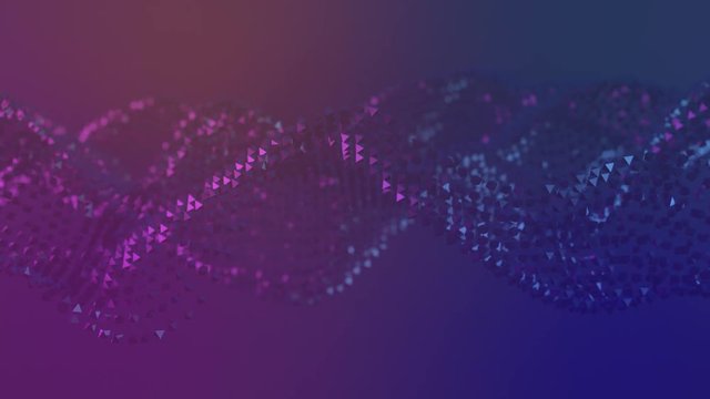 Abstract motion sequence futuristic dna strings of AI. Seamless looped motion design