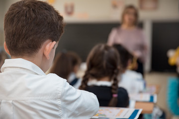 boy in school