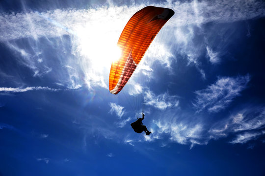 Paragliding on the sky