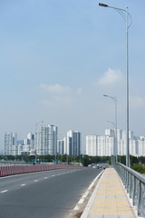 morning traffic on the bridge