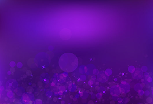 Purple bubble air magic stars dust light shiny blinking glitter fantasy blurry circle luxury abstract background