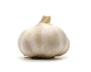 Image of Fresh garlic isolated on white background. Vegetables. Spices. Food.