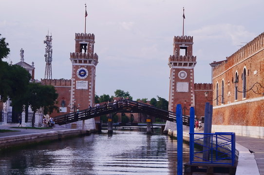 Gate of the Arrenal District, Venice, Italy