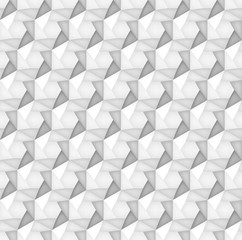 Volume realistic vector hexagon seamless  pattern, light geometric tiles texture, design white background for you projects 