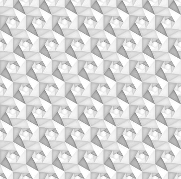 Volume realistic vector hexagon seamless  pattern, light geometric tiles texture, design white background for you projects 
