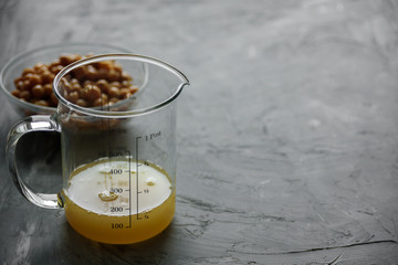 Chickpea water aquafaba. Egg replacement. Vegan