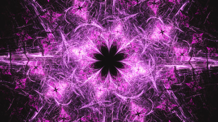 Abstract fractal art background illustration space geometry. Background consists fractal multicolor texture and suitable for use in projects imagination, creativity and design.