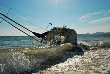 Wrack eines Segelschiffs