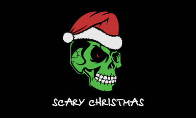 Scary Christmas Skull