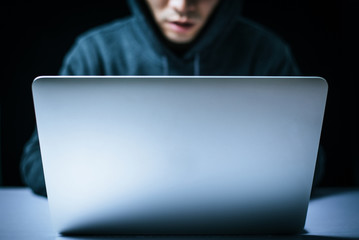 Hacker In Front Of The Computer