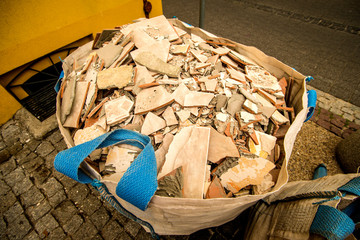 Bag of rubble in Poland