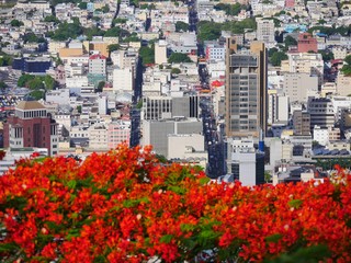 Port Louis capital of Mauritius business skyline