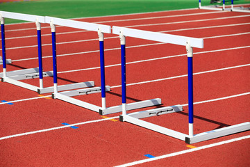 Hurdle rack, in the track and field
