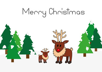Reindeer Christmascard