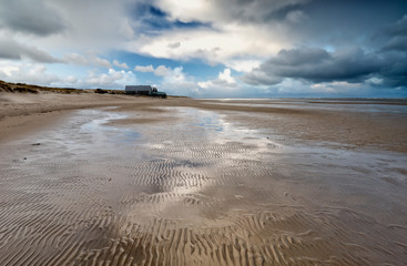 low tide on North sea beach