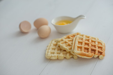 square bread on white background