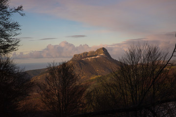 Snowy basque mountain, Basque Country.