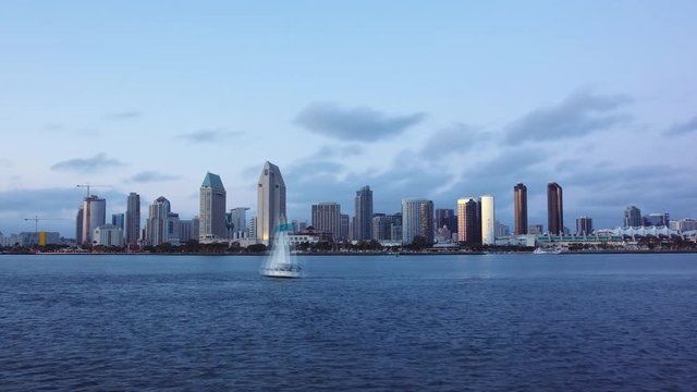 San Diego downtown time lapse from light to dark