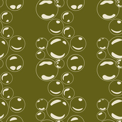 shiny bubbles seamless pattern