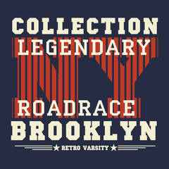 New York typography, t-shirt Brooklyn, design graphic