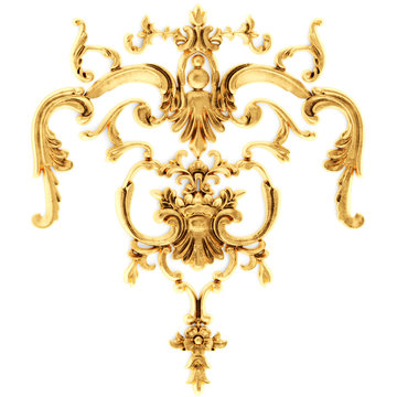 Gilded stucco, collection gold cartouch	
