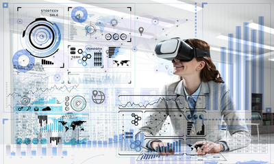 Virtual reality goggles for business purposes