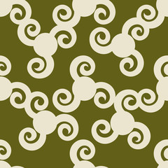 Seamless geometric abstract pattern with swirl