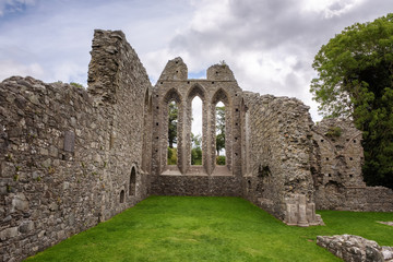 Fototapeta na wymiar Ruins of Inch Abbey in Northern Ireland