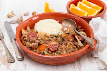 typical portuguese dish Feijoada a transmontana