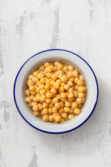 chickpeas on white bowl