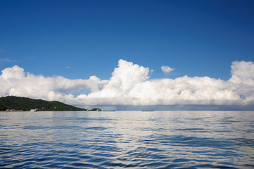 Beautiful clouds over the Andaman sea of Patong Bay.