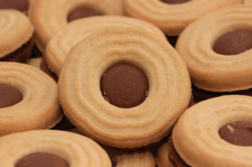 Chocolate filled tea cookies