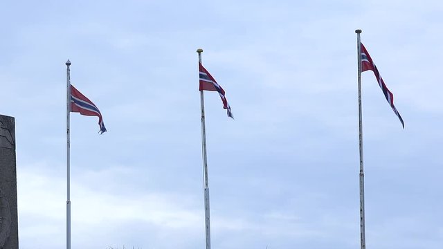 3 Norwegische Flaggen