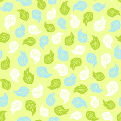 Seamless Tossed Leaf Pattern