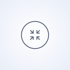 Obraz premium Exit full screen, vector best gray line icon