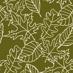floral seamless pattern with leaves