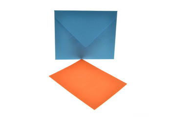 blue envelope isolated on white background