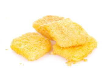Corn chips isolated on white background