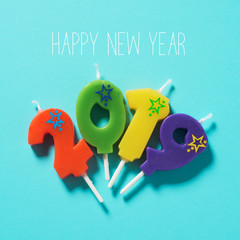 text happy new year 2019.