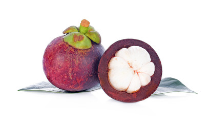mangosteen isolated on white background