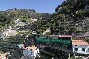 Obraz premium Minori amalfi coast aerial view