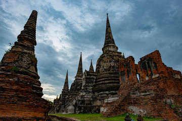 Fototapeta na wymiar Famous temple in Thailand (Wat Phrasisanphet)
