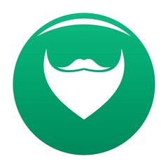 Triangular beard icon. Simple illustration of triangular beard vector icon for any design green