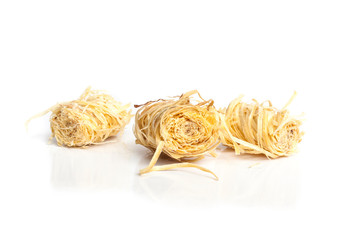 Rolls of organic firelighter for barbeque, fireplaces, stoves