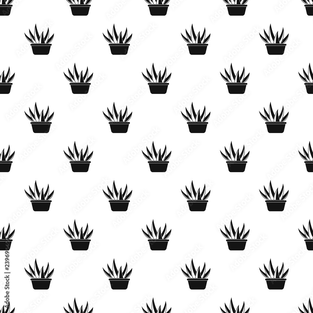 Poster aloe vera pot pattern seamless vector repeat geometric for any web design