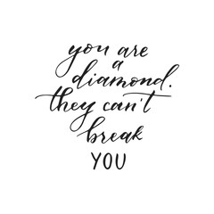 Trendy calligraphic quote