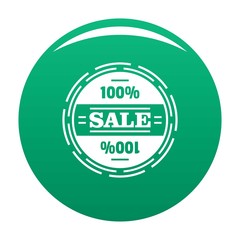 Sale logo. Simple illustration of sale vector logo for any design green
